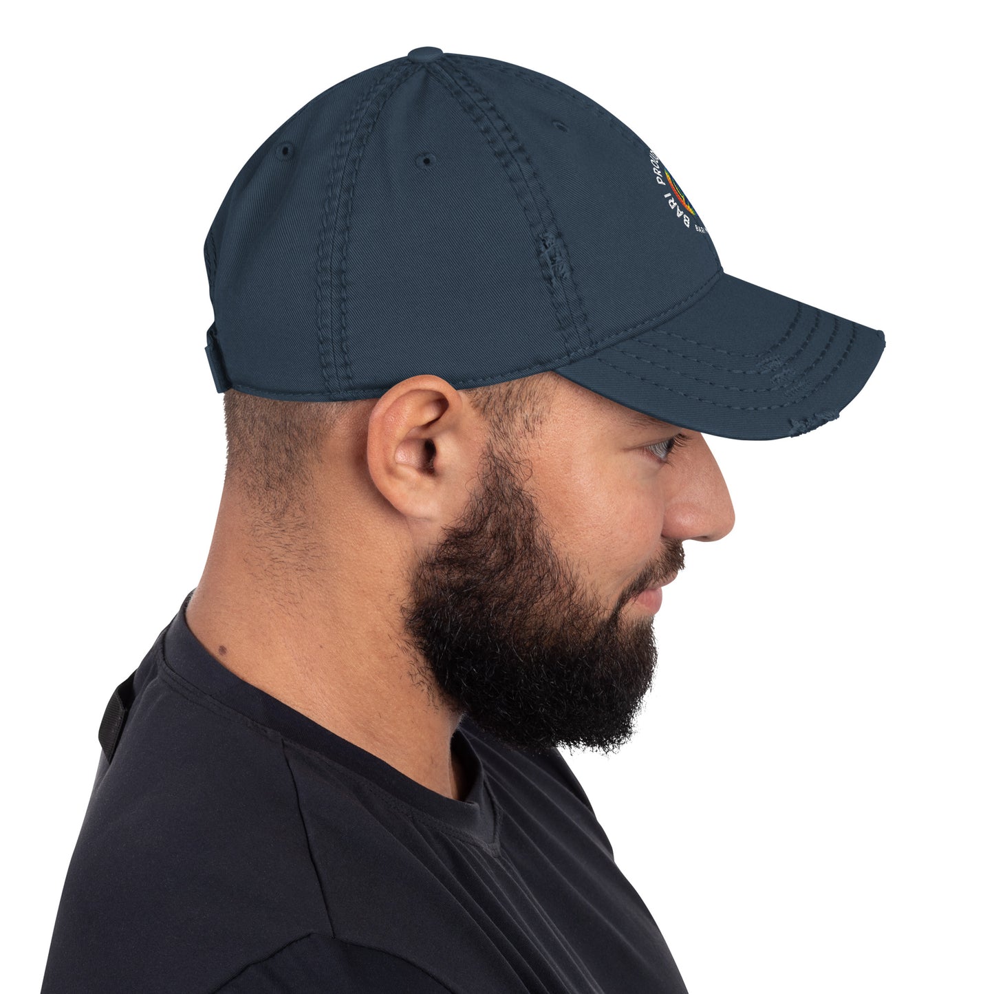 Bari Pride and Proud Distressed Dad Hat- Black, Navy, Gray