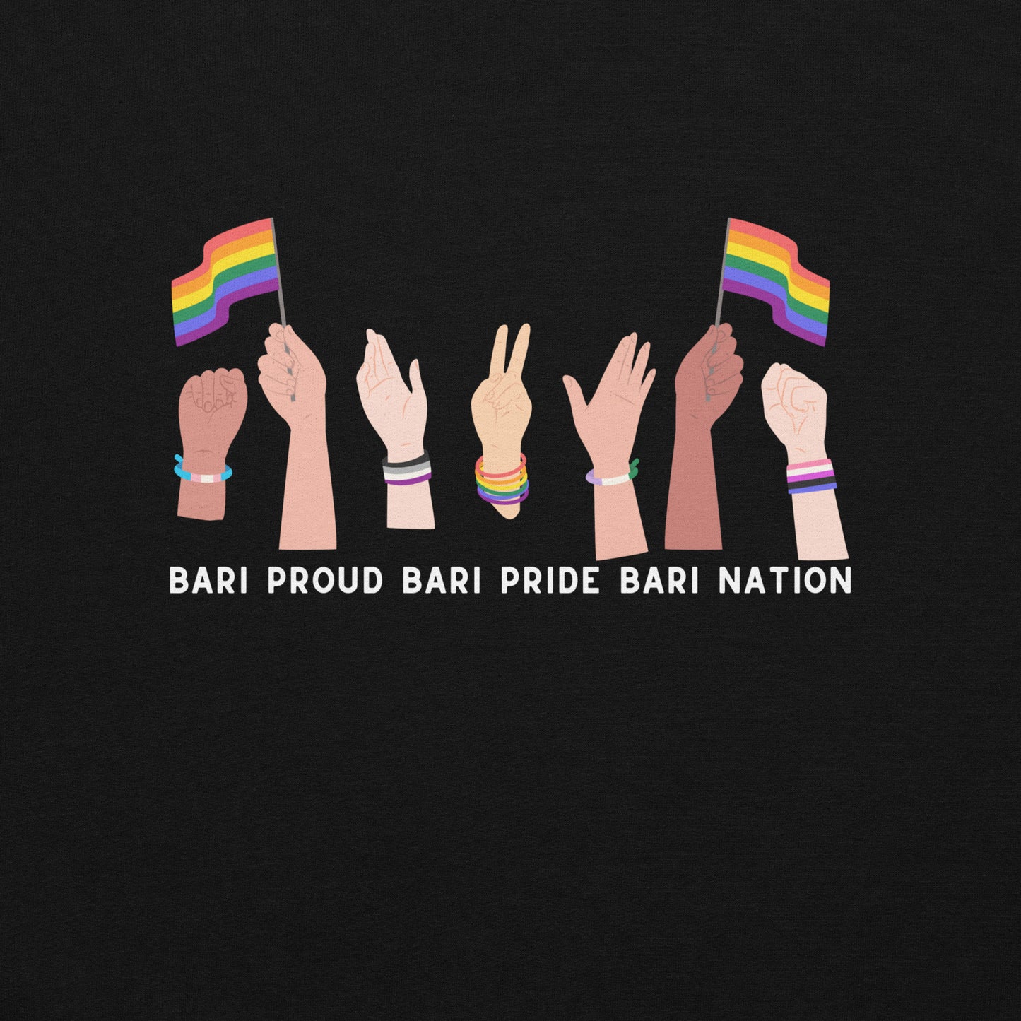 Unisex Raise Your Hands Pride Sweatshirt (Darker Colors)