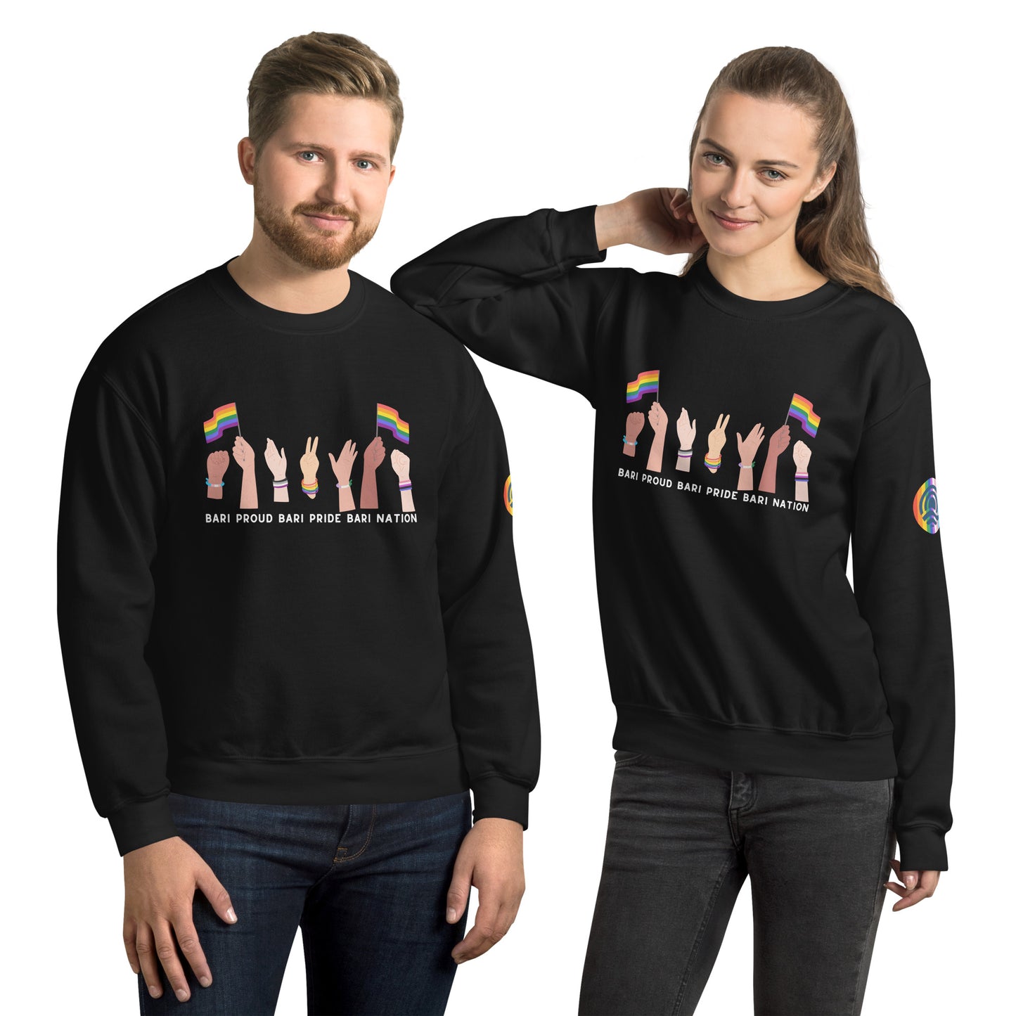 Unisex Raise Your Hands Pride Sweatshirt (Darker Colors)