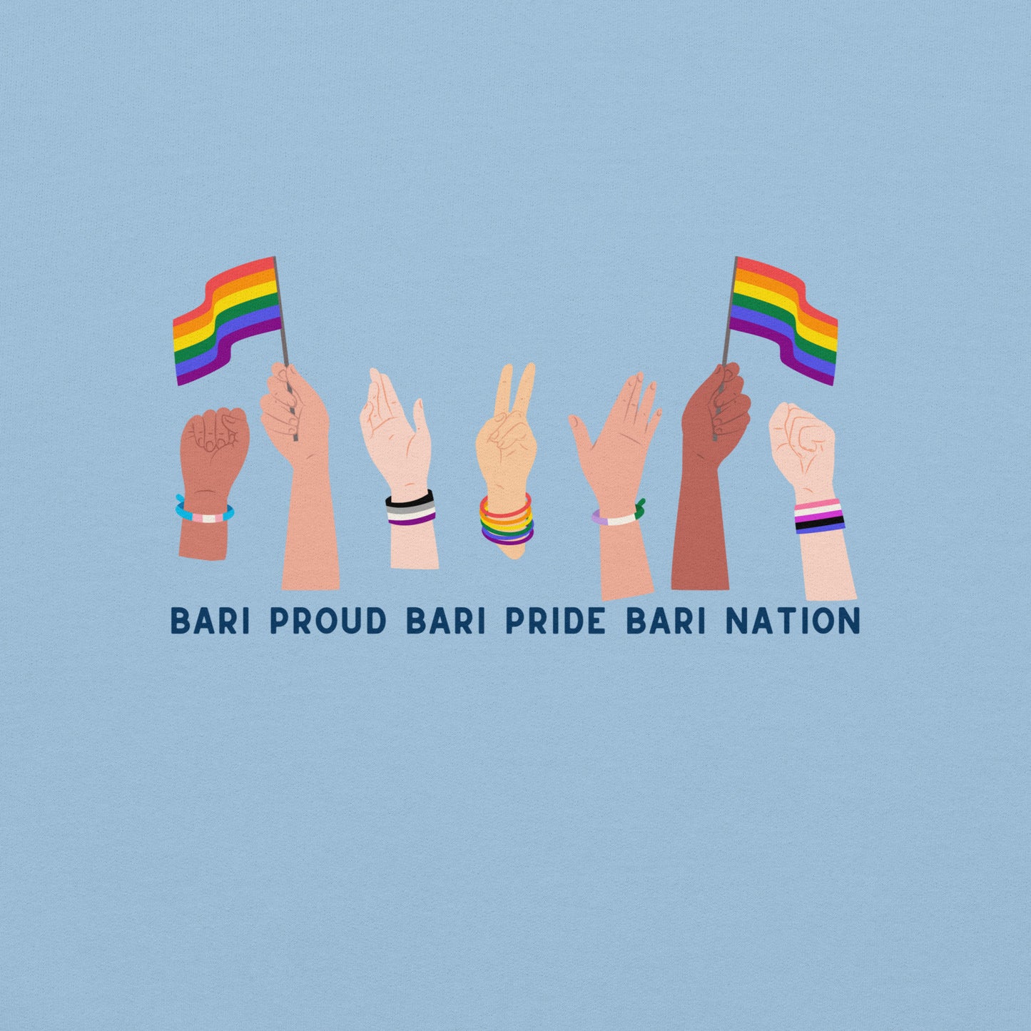 Unisex Raise Your Hands Pride Sweatshirt (Light Colors)