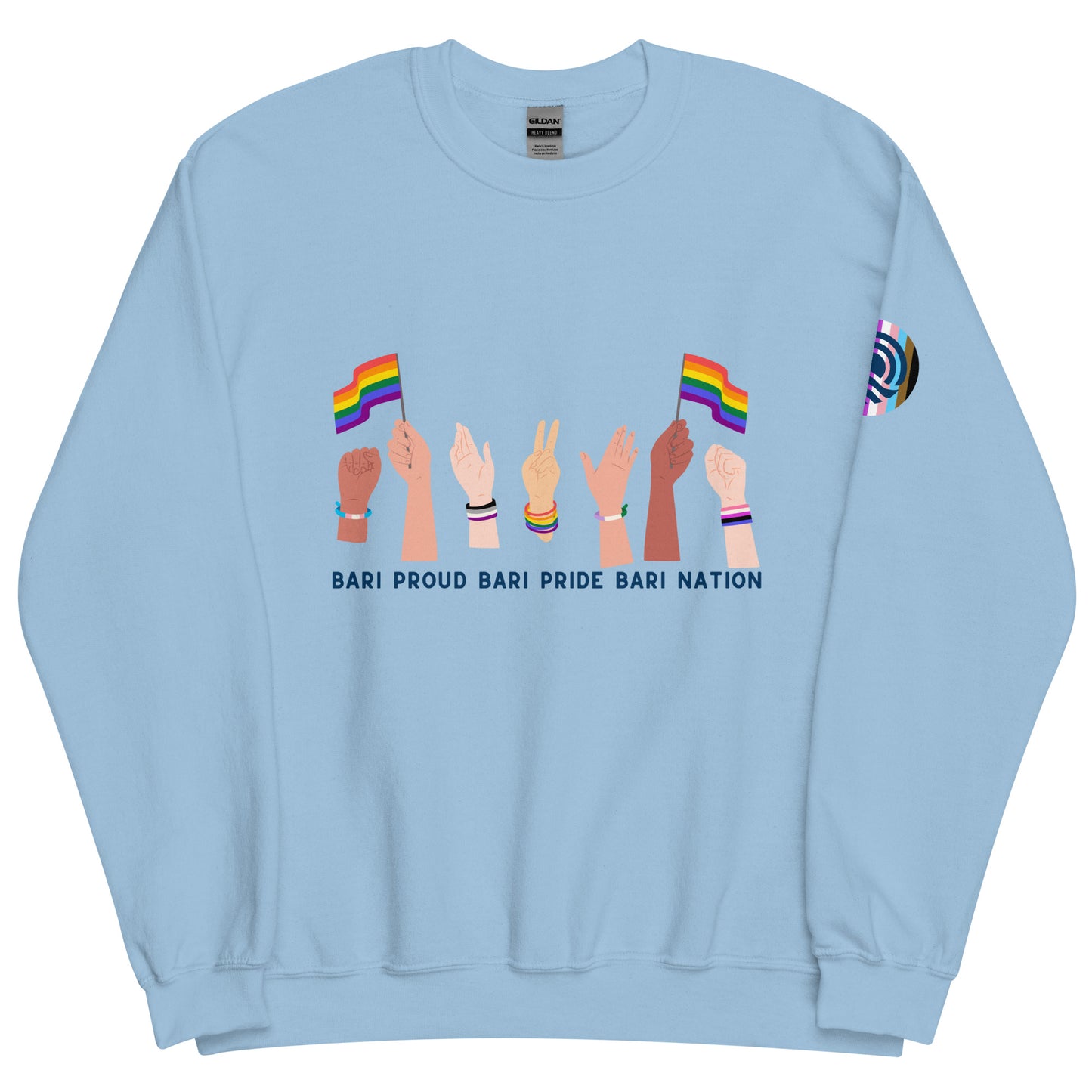 Unisex Raise Your Hands Pride Sweatshirt (Light Colors)