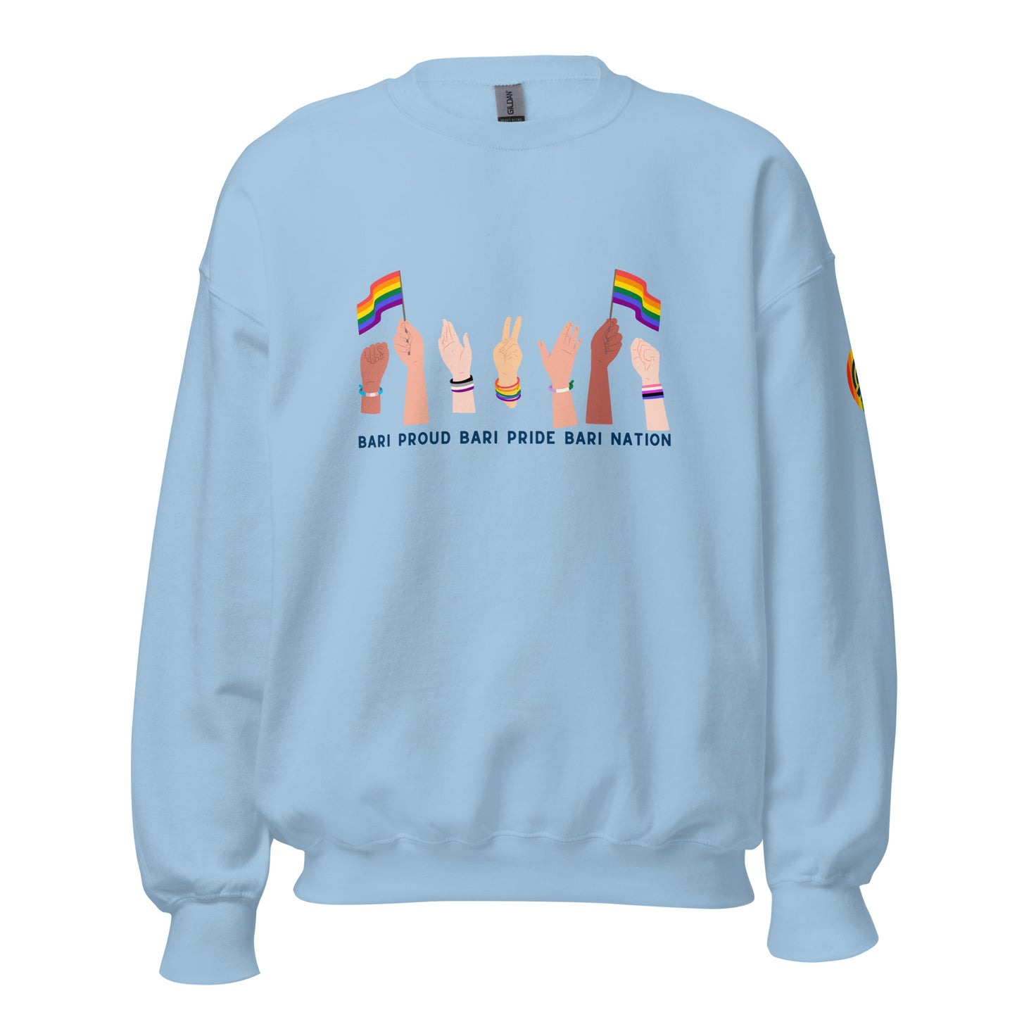 Unisex Raise Your Hands Pride Sweatshirt (Light Colors)