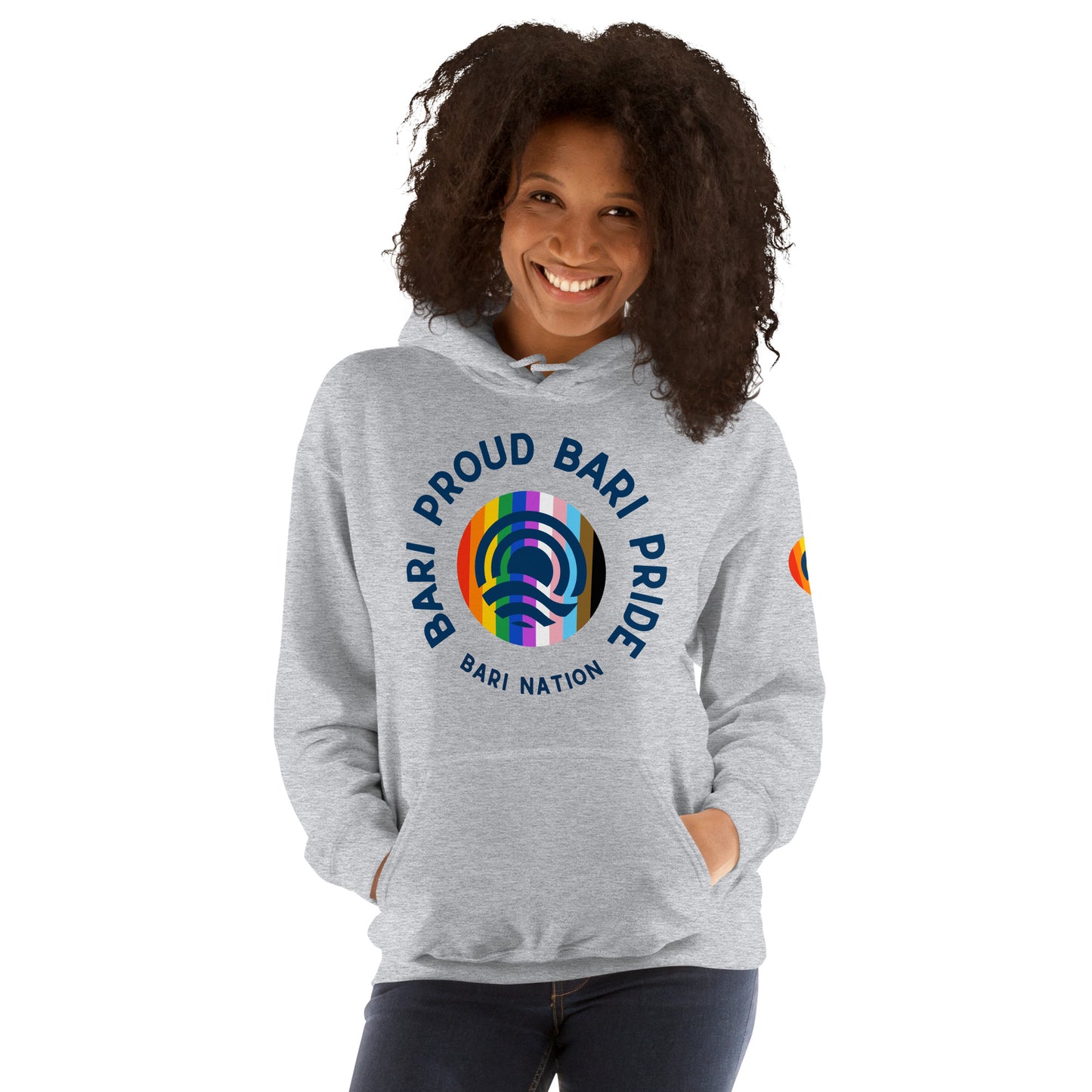 Unisex Bari Pride and Proud Hoodie (Light Colors)
