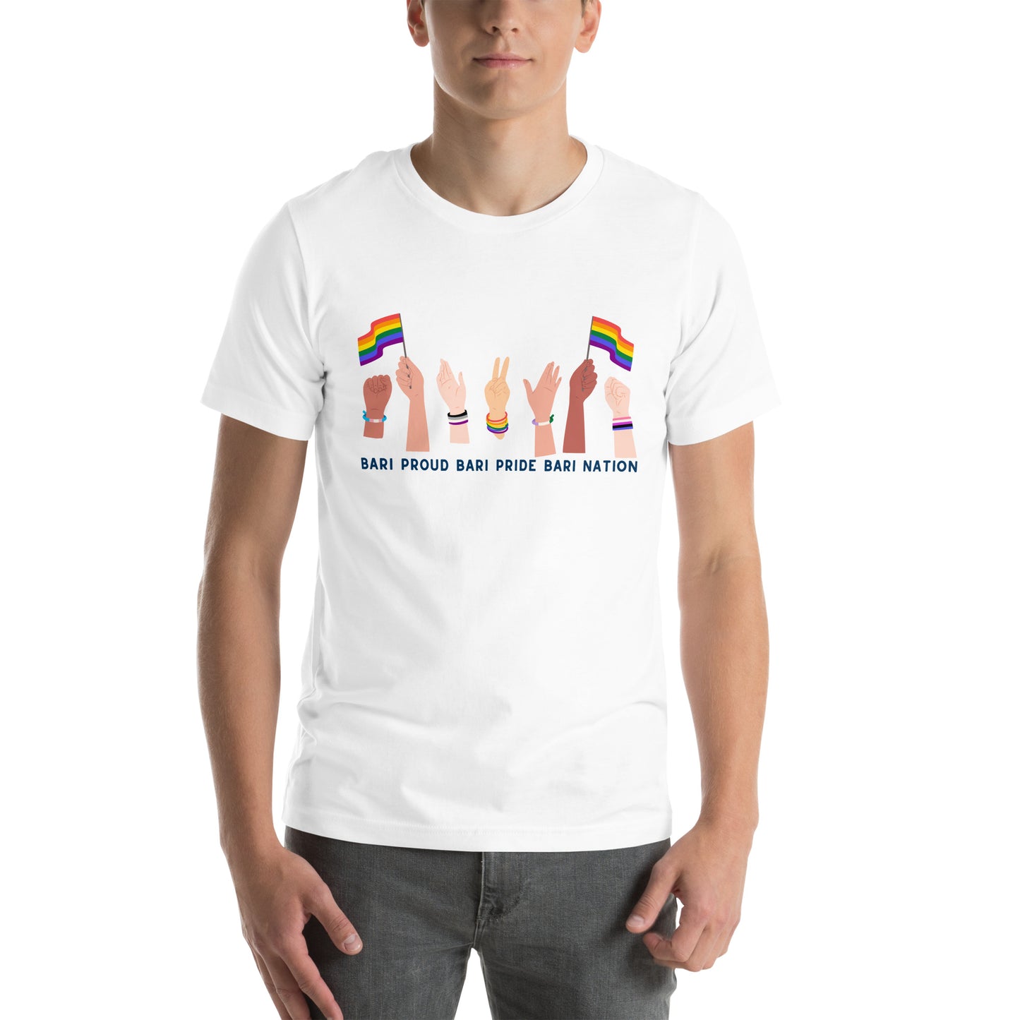 Unisex Raise Your Hands Pride T-Shirt (Lighter Colors)
