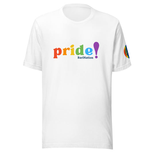 Unisex Pride Block Letter T-Shirt (Lighter Colors)