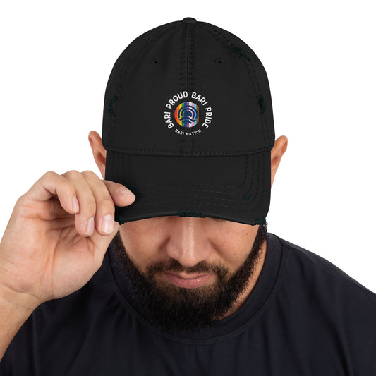 Bari Pride and Proud Distressed Dad Hat- Black, Navy, Gray