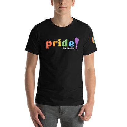 Unisex Pride Block Letters T-Shirt (Darker Colors)