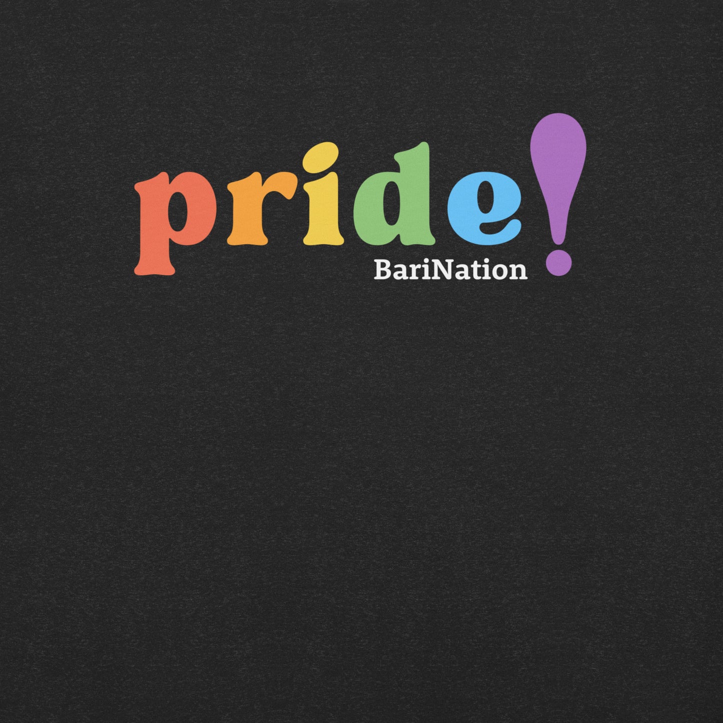 Unisex Pride Block Letters T-Shirt (Darker Colors)