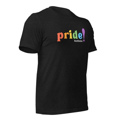 Unisex Pride Block Letters T-Shirt (Darker Colors)