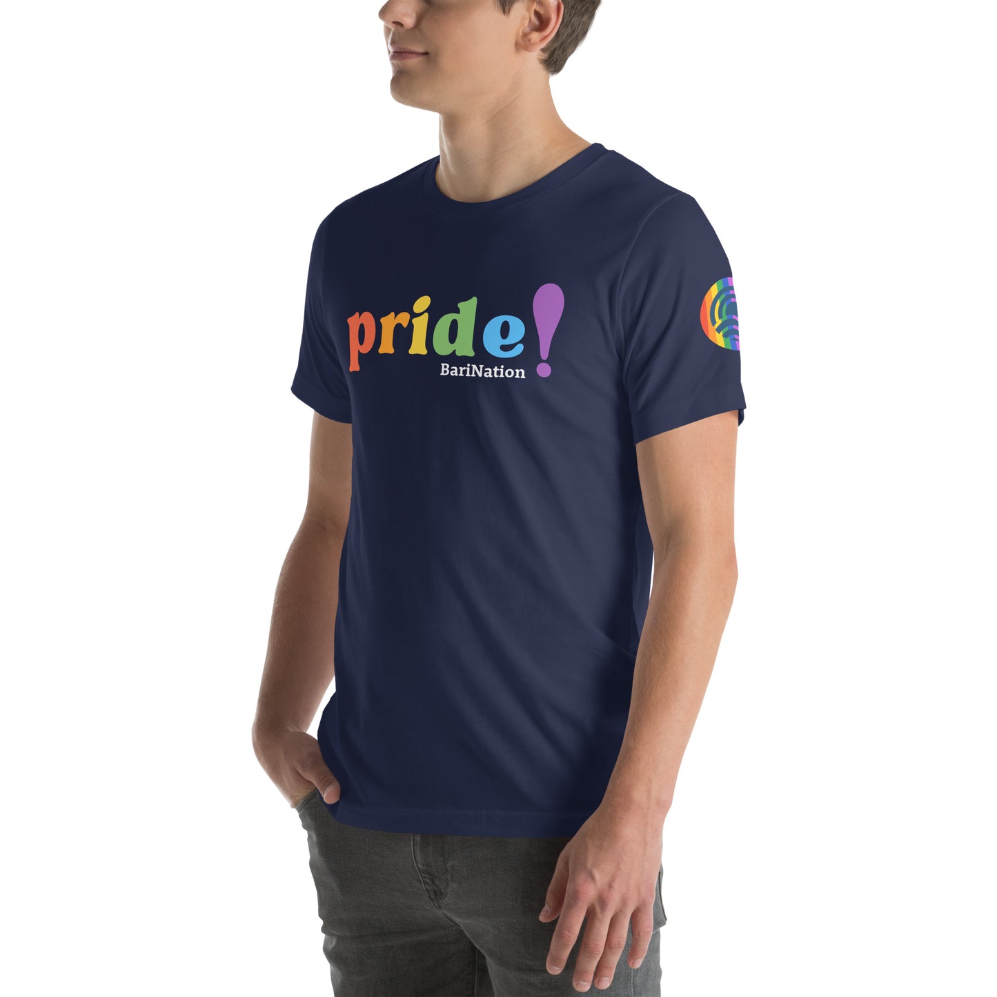 Unisex Pride Block Letters T-Shirt (Darker Colors)